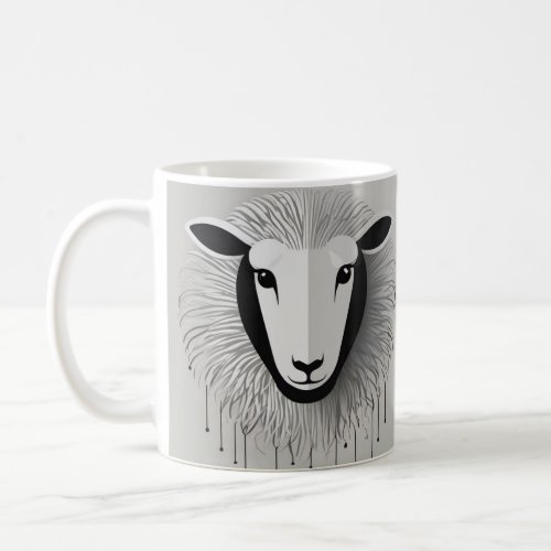 Sheep design coffee mug
