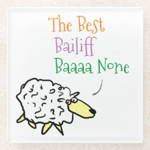 Sheep Design for a Bailiff Glass Coaster