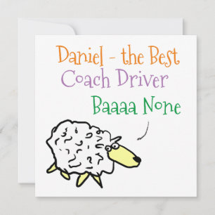 Sheep Design for a Coach Driver Holiday Card