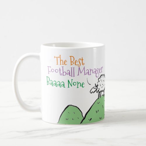 Sheep Design for a Football Manager Coffee Mug