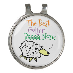 Sheep Design for a Golfer. Funny Golf Hat Clip