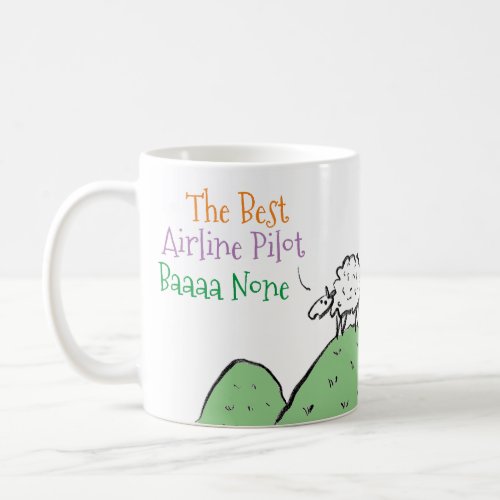 Sheep Design for an Airline Pilot Coffee Mug