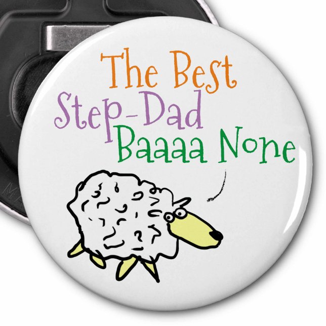 Sheep Design for the Best Step Dad Bottle Opener (Creator Uploaded)