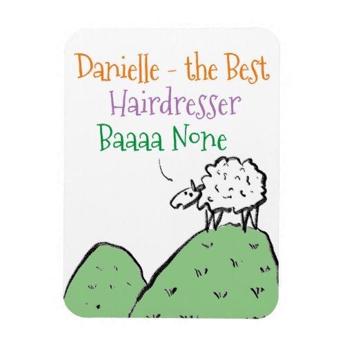 Sheep Design Hairdresser Magnet