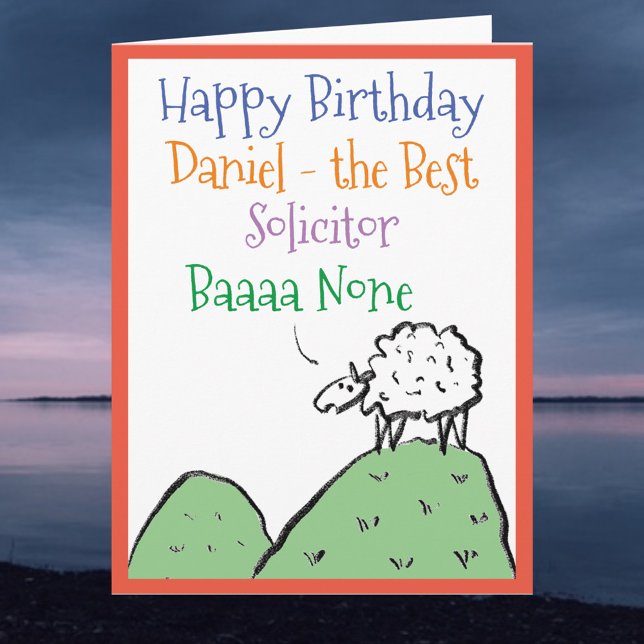 Sheep Design Happy Birthday to a Solicitor Card (Creator Uploaded)