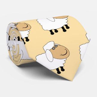 Sheep Design Neck Tie
