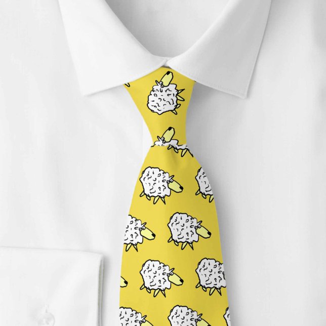 Sheep Design Neck Tie (Creator Uploaded)