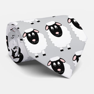 Sheep Design Neck Tie