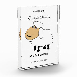Sheep Design Personalised Acrylic Award