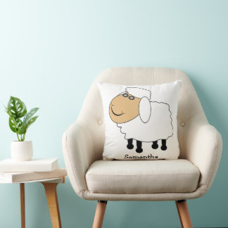 Sheep Design Personalised Throw Pillow