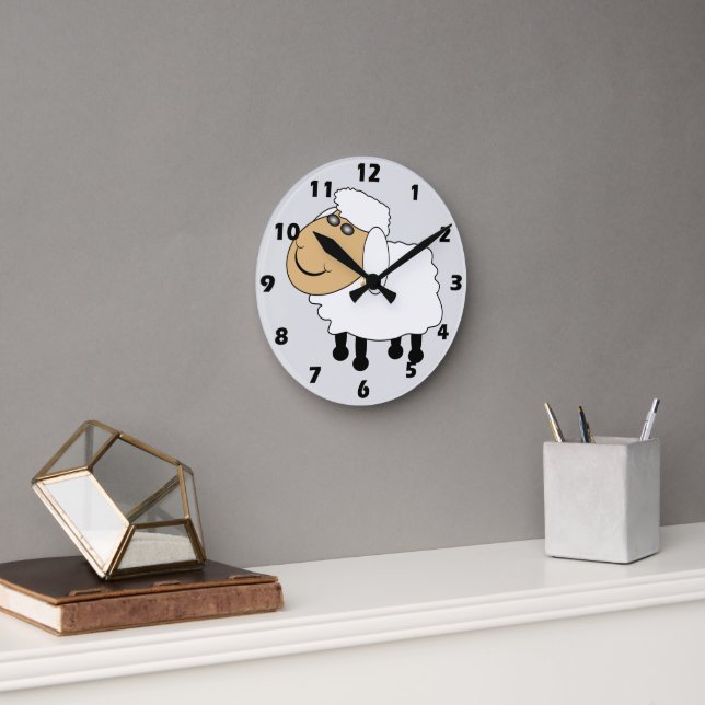 Sheep Design Round Clock (Office)