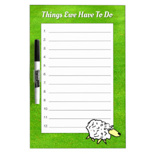 Sheep Design To Do Board. Dry Erase Board