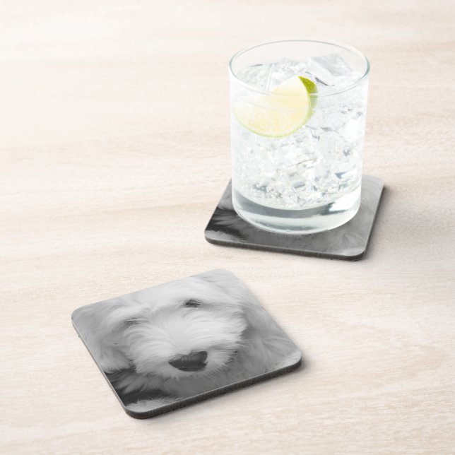 Sheep Dog  Cork Coasters (Right Side)