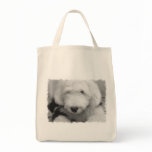 Sheep Dog Photo Grocery Tote Bag