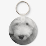 Sheep Dog Photo Keychain