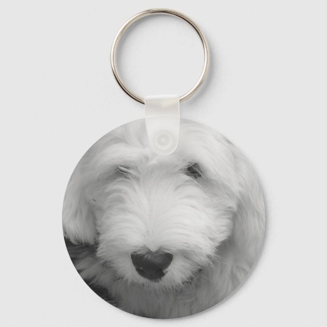 Sheep Dog Photo Keychain (Front)