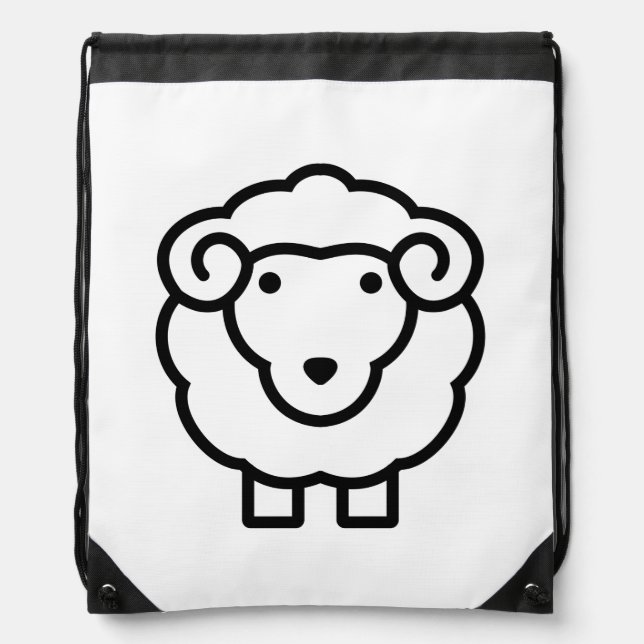 Sheep Drawstring Bag (Front)