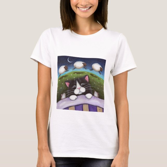 Sheep Dreams Ladies Long Sleeve (fitted) T-Shirt (Front)
