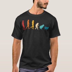 Sheep Evolution Farmer Farm Animal Retro T-Shirt