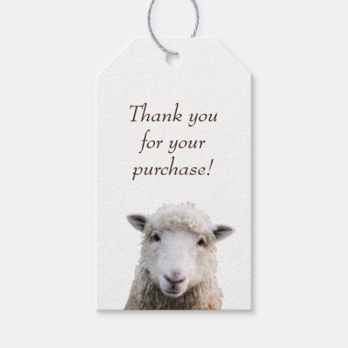 Sheep Face Knitting Yarn Business Tie On Gift Tags