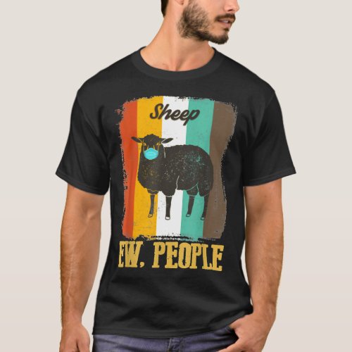 Sheep Face Mask Ew People Vintage T_Shirt
