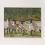 Sheep Family Jigsaw Puzzle<br><div class="desc">Sheep Family II by Ethan Harper. A group of sheep done in paintbrush-like strokes.</div>