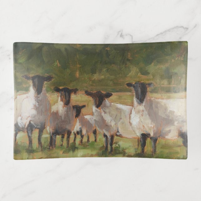 Sheep Family Trinket Tray (Front)