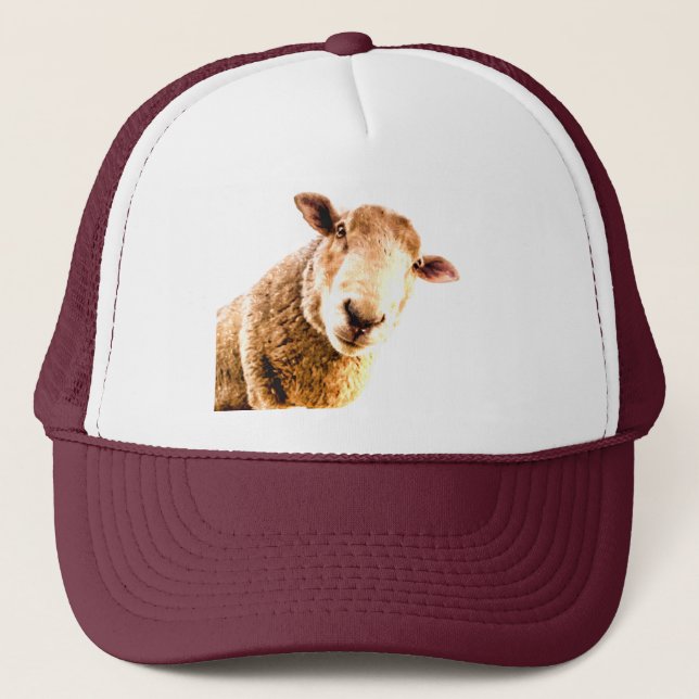 Sheep Farm Animal Humor Funny Trucker Hat (Front)