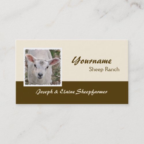 Sheep farm business card