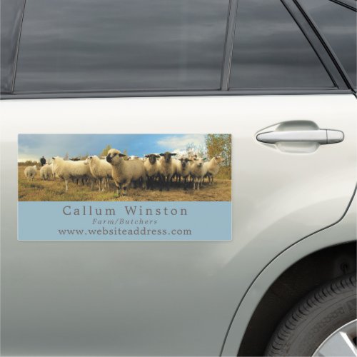 Sheep Farm Farmer  Butcher Car Magnet