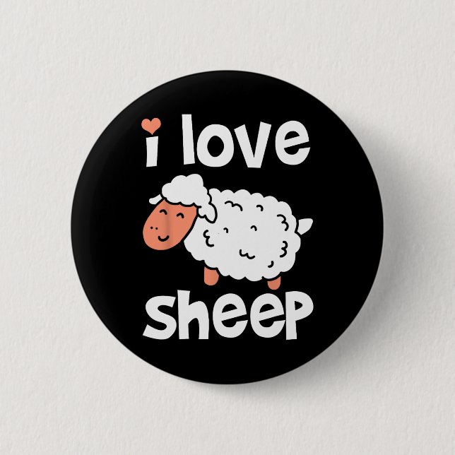 Sheep Farmer Animal  Button (Front)