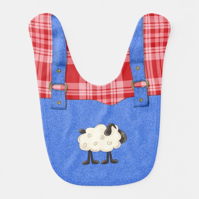Sheep Farmer Baby Bib (Front)