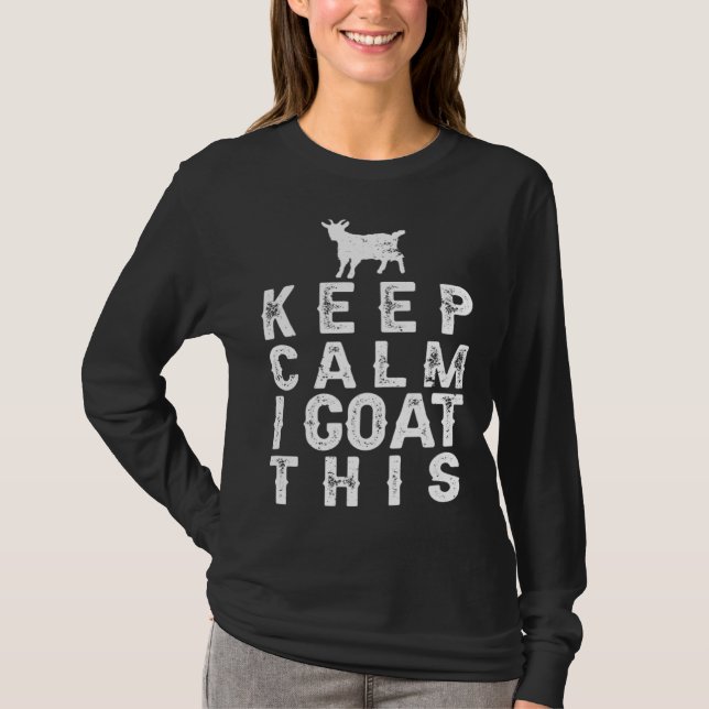 Sheep Farmer Retro Screaming Goat Showing T-Shirt (Front)