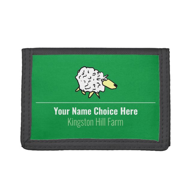Sheep Farmer Trifold Wallet (Front)