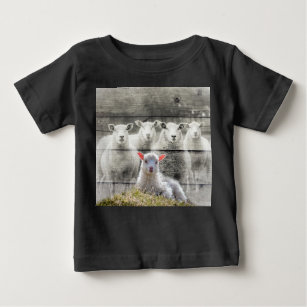 Sheep Flock Baby Lamb Baby T-Shirt