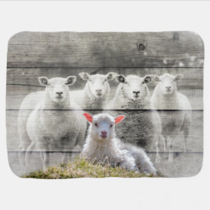 Sheep Flock Baby Lamb Blanket