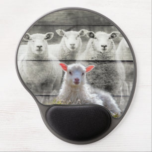 Sheep Flock Baby Lamb Gel Mouse Pad