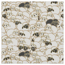 sheep flock black and white