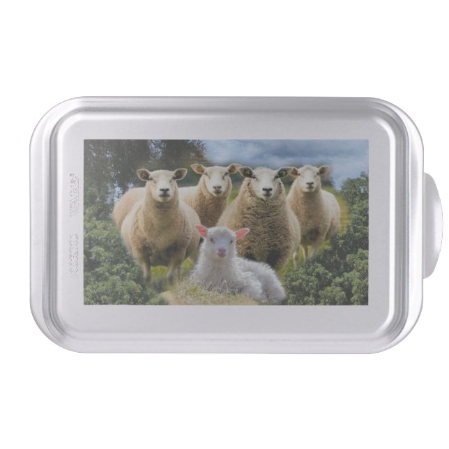 Sheep Flock Sheep Herd Baby Lamb Cake Pan (Front)