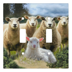 Sheep Flock Sheep Herd Baby Lamb Light Switch Cover