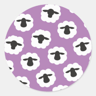 Sheep - Fluffy Sheep / Fiber Love Classic Round Sticker