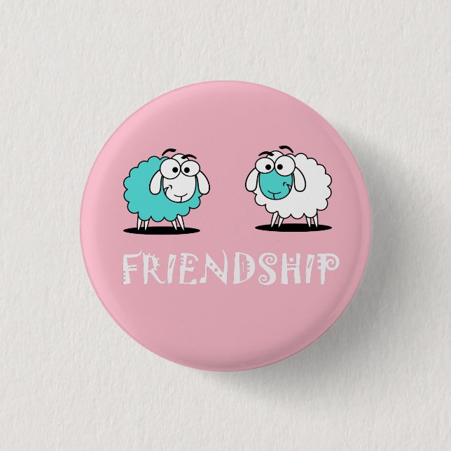 Sheep Funky Friendship Button (Front)