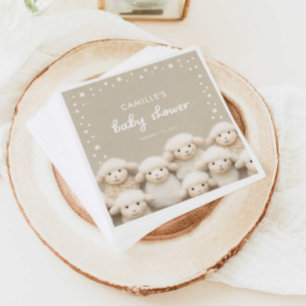 Sheep Gender Neutral Baby Shower Napkins