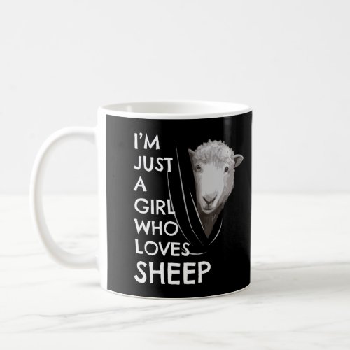 Sheep Gift Girls Women Outfit Just A Girl Who Love Coffee Mug