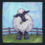 Sheep Gifts & Accessories Bandana<br><div class="desc">Animal Parade Cute Sheep Gifts and Accessories brought to you by Animal Parade feature our original art of a cute black and white sheep standing in a grassy field with brown fence and a textured blue sky painted by our talented children’s illustrator, Traci Van Wagoner. On many of our whimsical...</div>