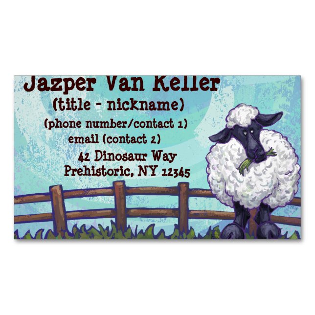 Sheep Gifts & Accessories Business Card Magnet (Front)