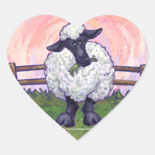 Sheep Gifts & Accessories Heart Sticker