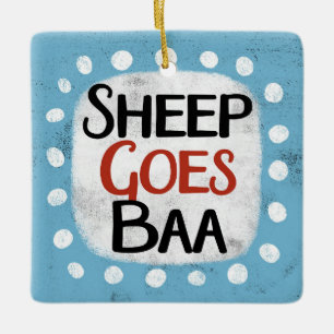 Sheep Goes Baa Ornament