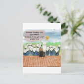 Sheep Graduation Day Funny Announcement Postcard (Standing Front)