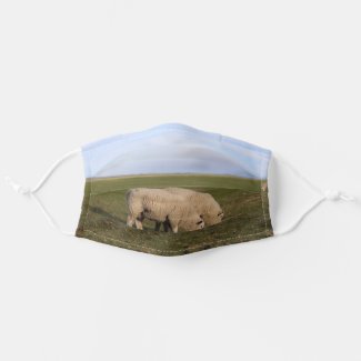 Sheep grass on North Sea Island Pellworm Cloth Face Mask